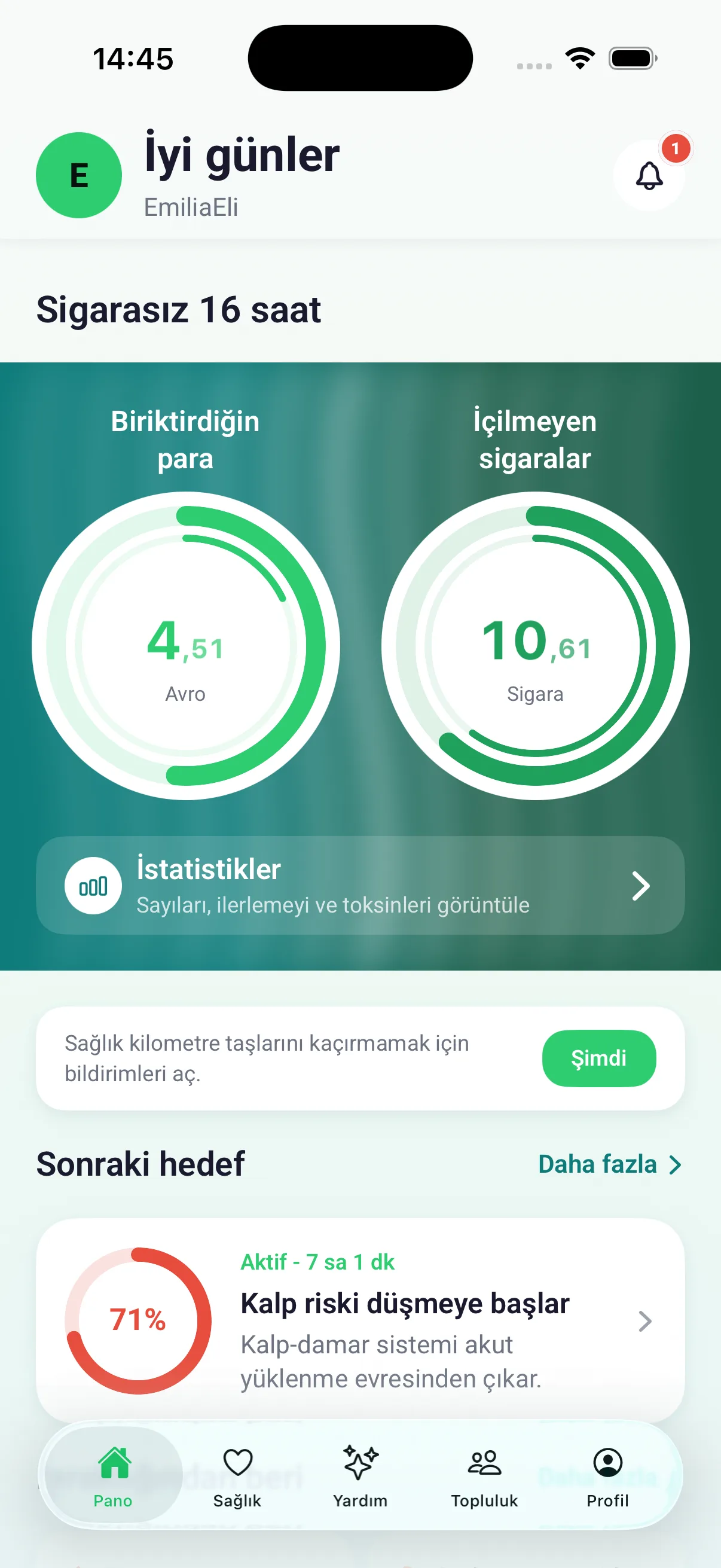Biriktirilen para sayacı